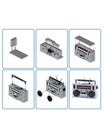 Blocos de montar max premium retrô - rádio 157 pçs