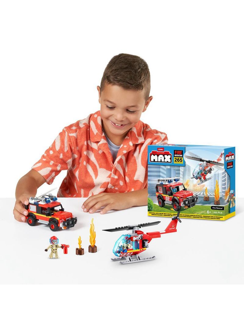 Blocos de montar max city resgate de incêndio 265 peças