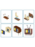 Blocos de montar max premium retrô - televisão 168 pçs