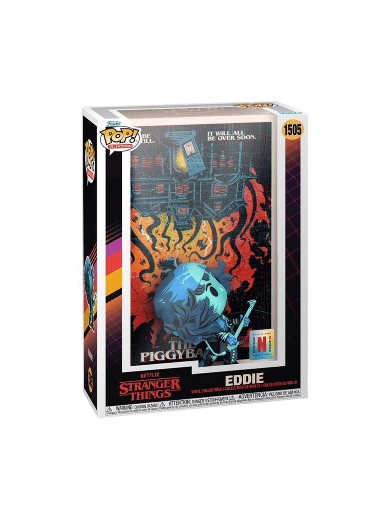 Boneco funko pop! comic cover - stranger things - eddie