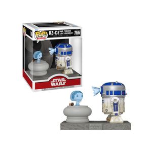 Boneco funko pop! deluxe star wars r2-d2 com leia