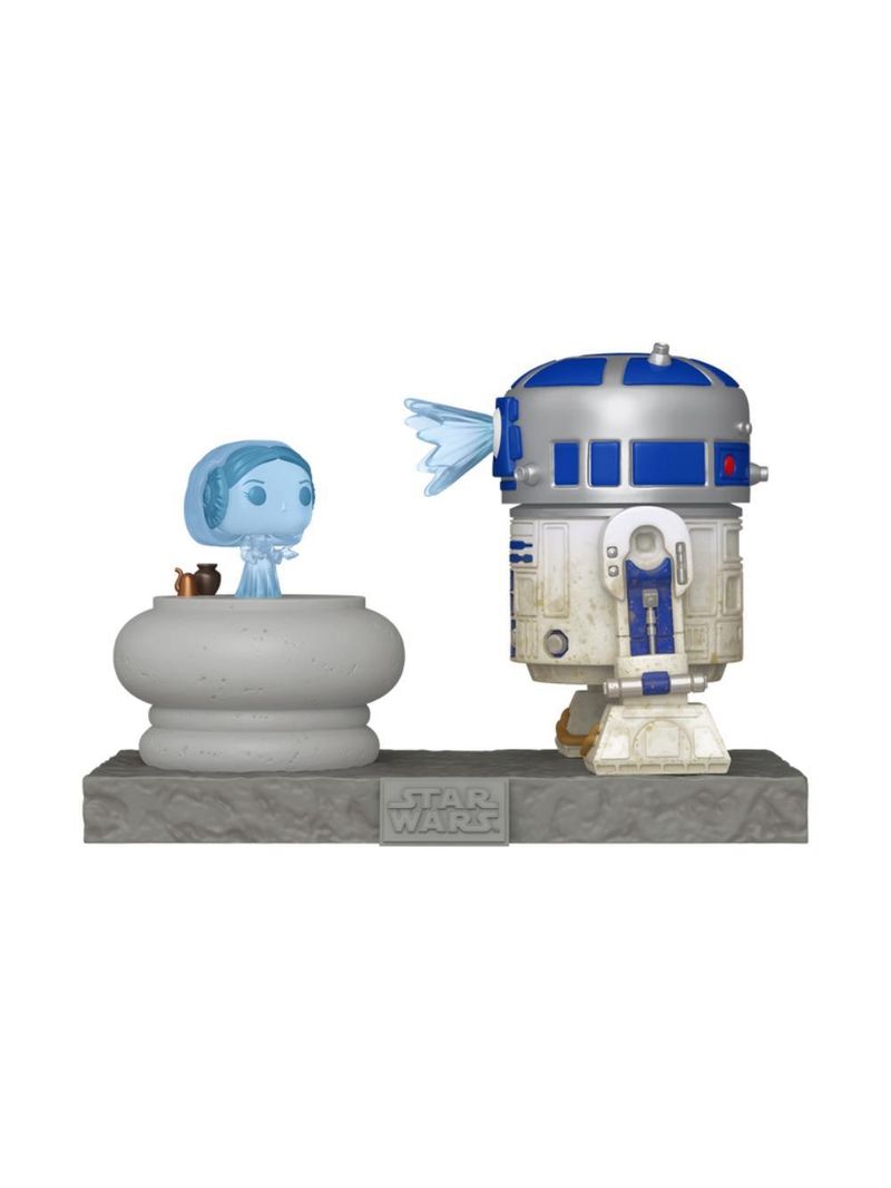 Boneco funko pop! deluxe star wars r2-d2 com leia
