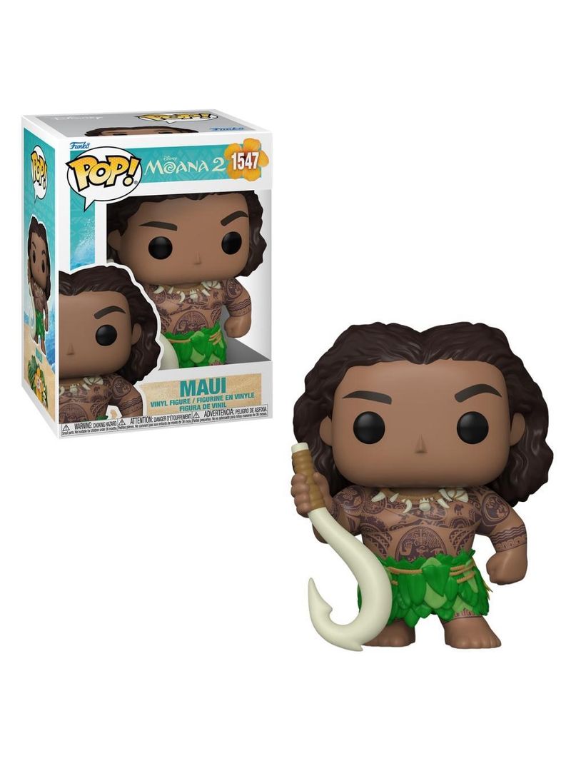 Boneco funko pop! disney moana 2 - maui com anzol