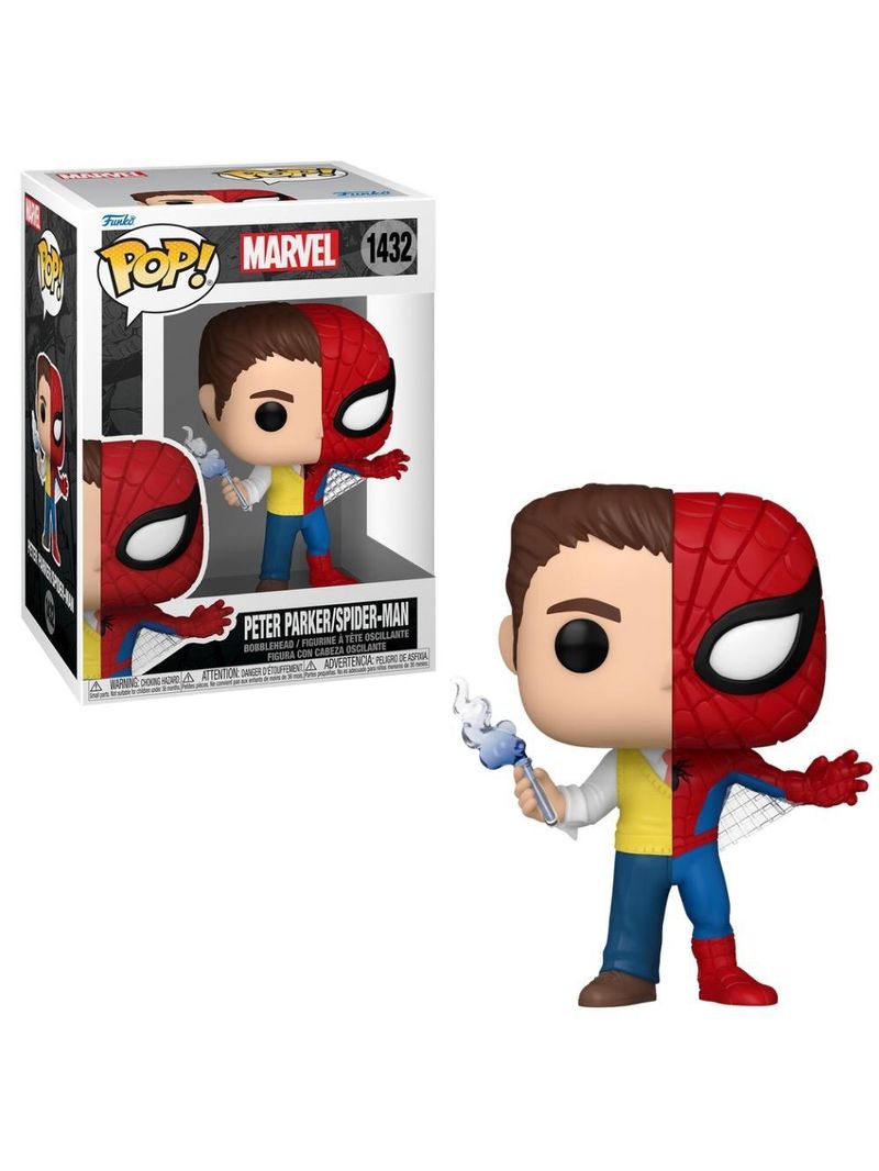 Boneco funko pop! marvel split - peter parker/homem-aranha