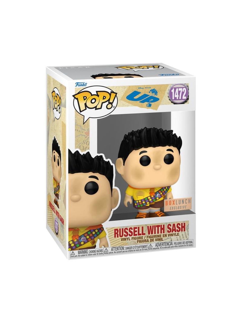 Boneco funko pop! disney - up- russel com distintivo