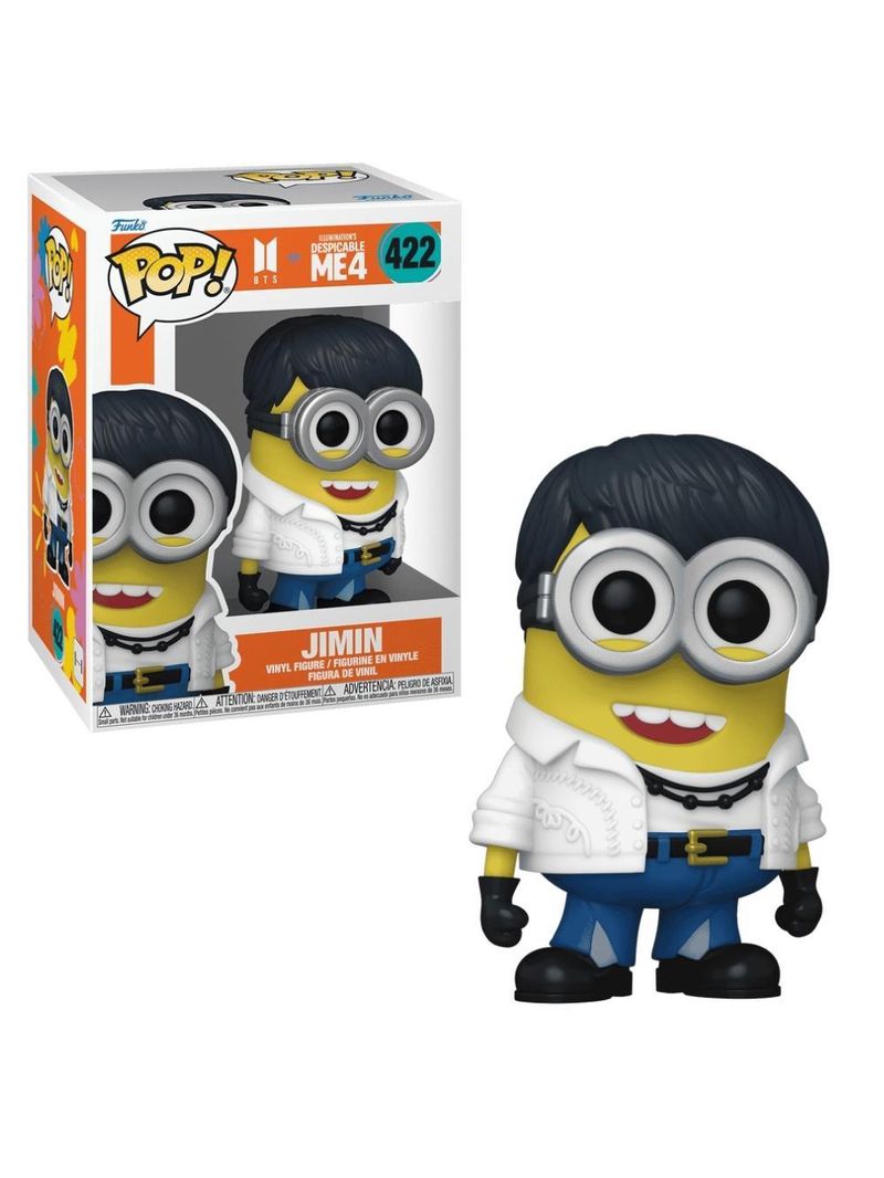 Boneco funko pop! rocks bts x meu malvado favorito 4 - jimin