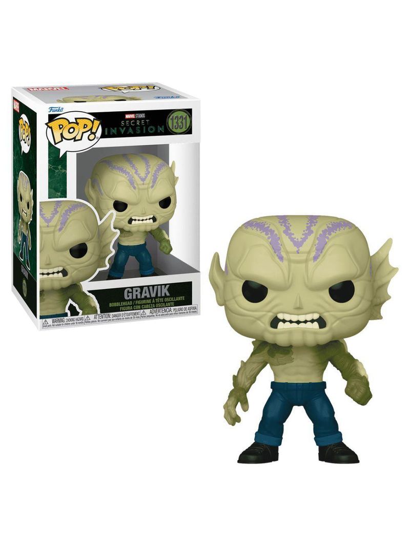 Boneco funko pop! marvel - invasão secreta - gravik