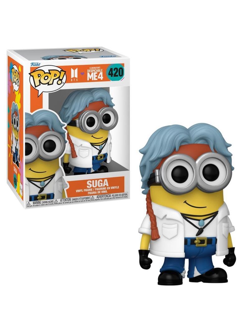 Boneco funko pop! rocks bts x meu malvado favorito 4 - suga