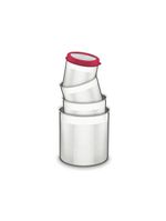 Conjunto de potes em inox com tampa plástica vermelha com visor cucina 4pçs - tramontina