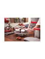 Conjunto de potes em inox com tampa plástica vermelha com visor cucina 4pçs - tramontina