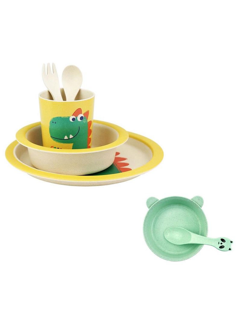 Conjunto infantil refeição dino - 6 itens