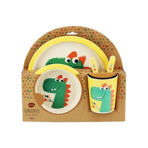 Conjunto infantil refeição dino - 6 itens