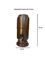 Filtro de 5 l , aluminio, com vela para reposição - marrom