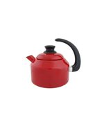 Chaleira classica aço e esmaltada vermelha - agata 15 litros
