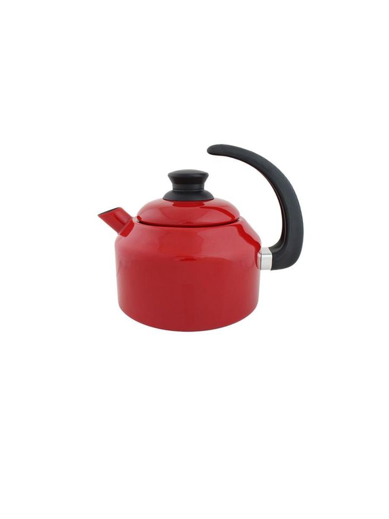 Chaleira classica aço e esmaltada vermelha - agata 15 litros