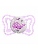 Chupeta de silicone physio light lumi 0 a 6 meses 2 unidades branco e rosa - chicco