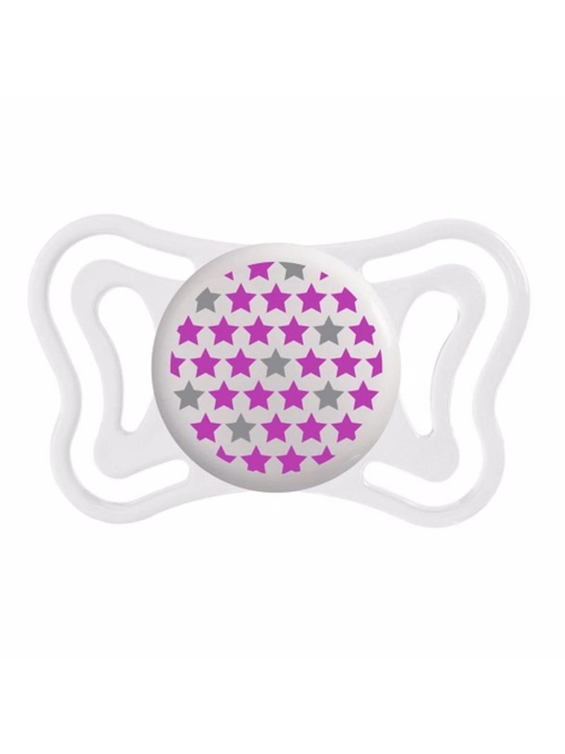 Chupeta de silicone physio light lumi 0 a 6 meses 2 unidades branco e rosa - chicco