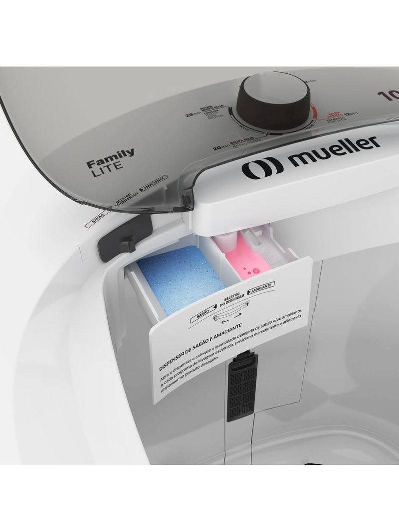 Lavadora Semiautomática Mueller Family Lite 10kg 127v Branco