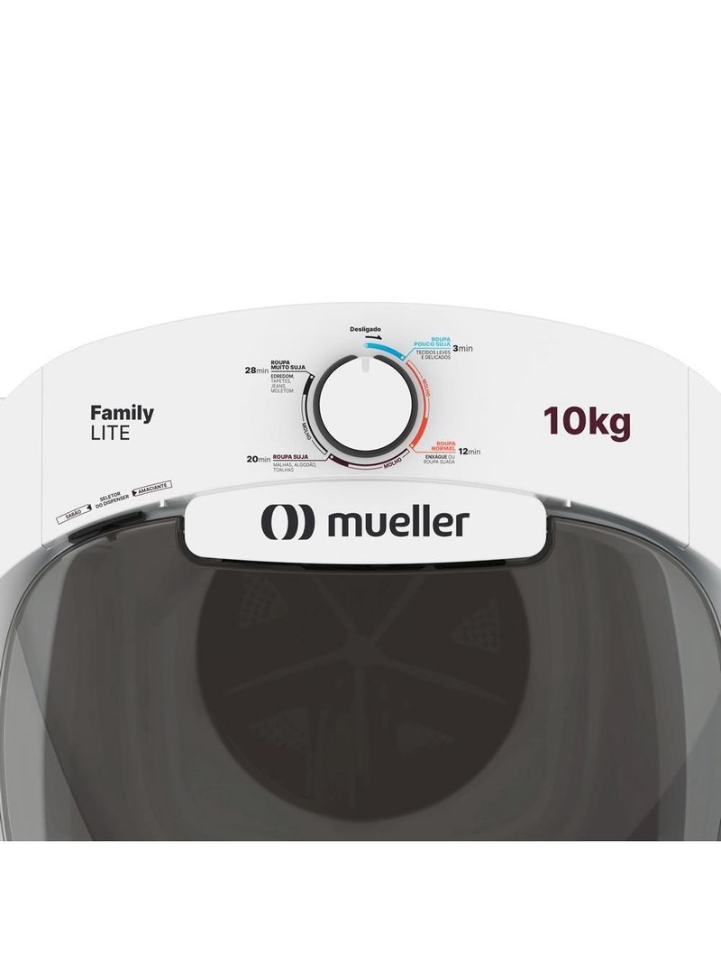 Lavadora Semiautomática Mueller Family Lite 10kg 127v Branco