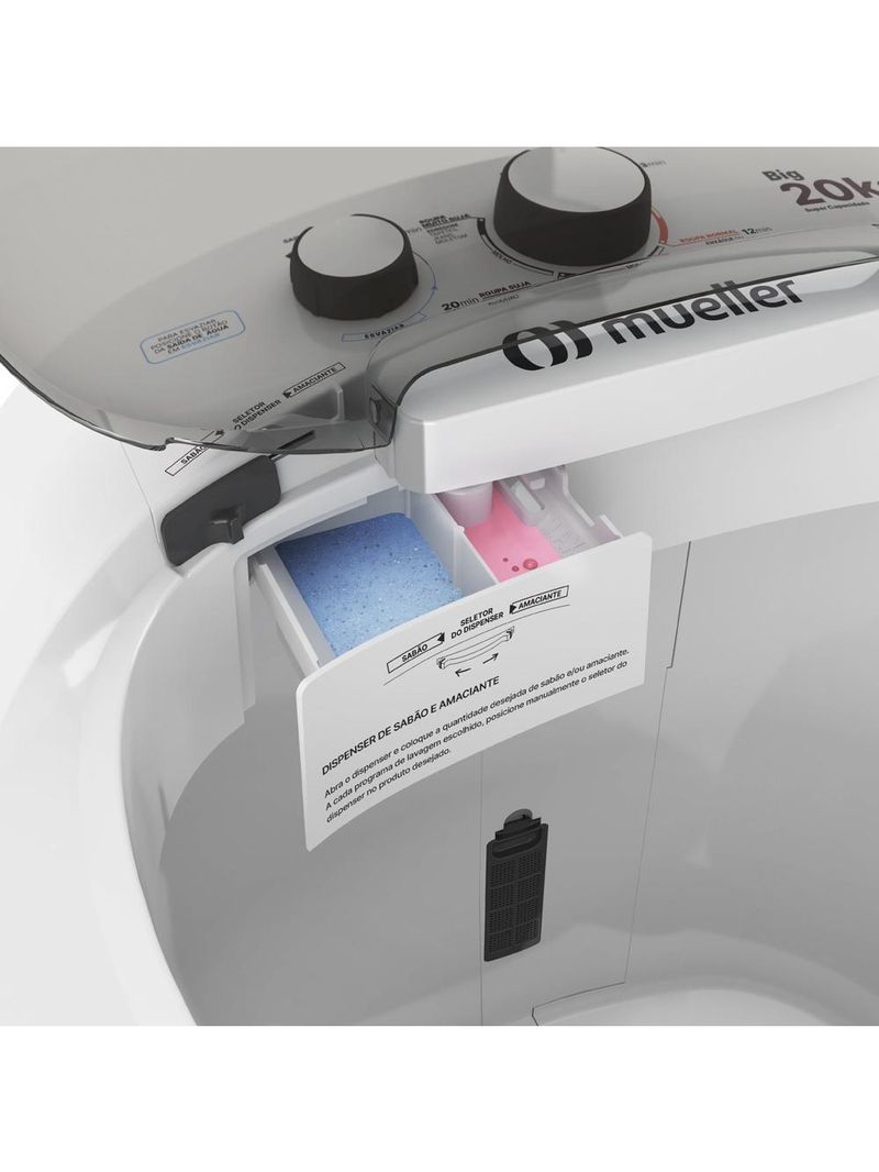 Tanquinho Mueller 20 Kg Big Branca - 127v