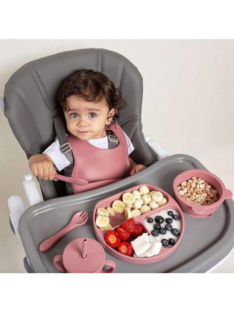 Copo de silicone 2 em 1 piccolo rosa - infanti