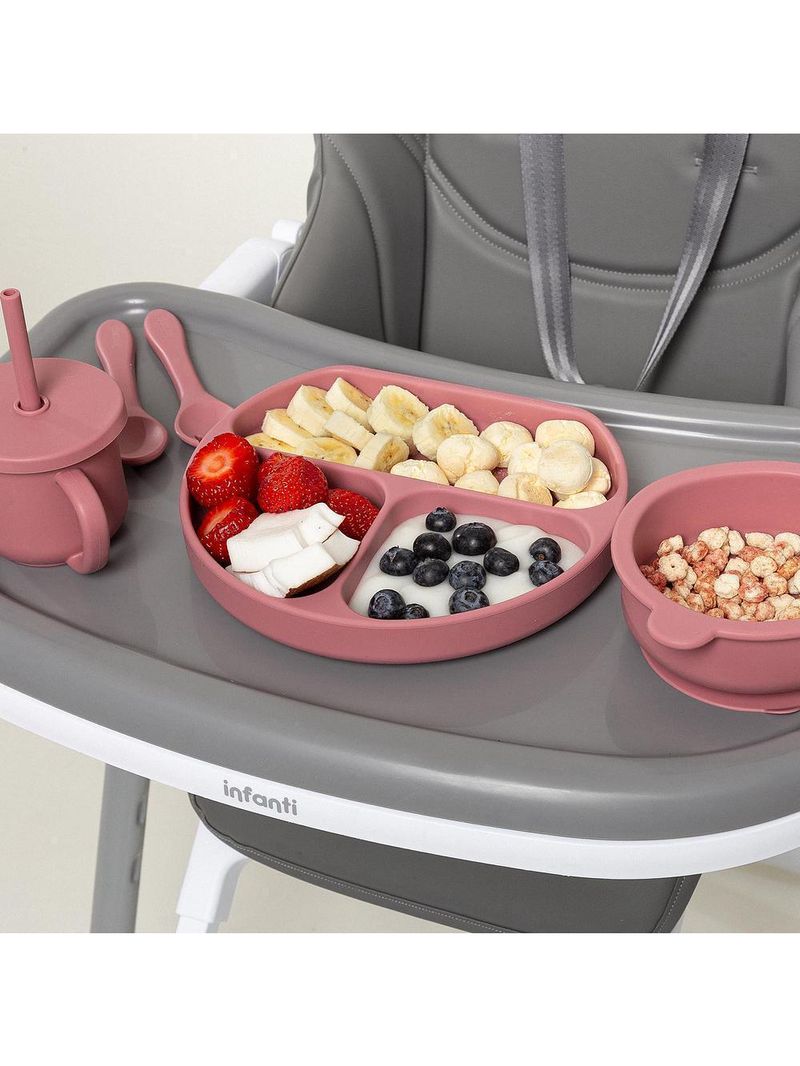 Copo de silicone 2 em 1 piccolo rosa - infanti