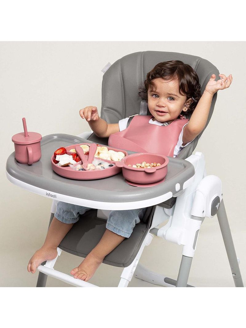 Copo de silicone 2 em 1 piccolo rosa - infanti