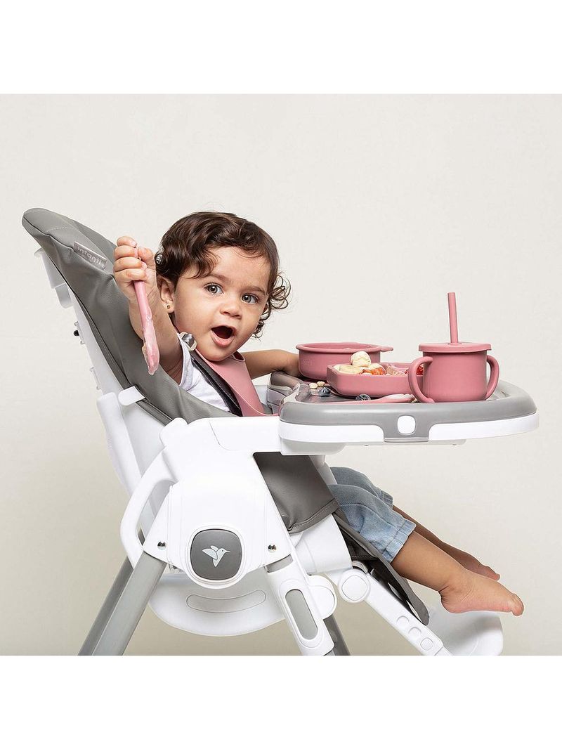 Copo de silicone 2 em 1 piccolo rosa - infanti