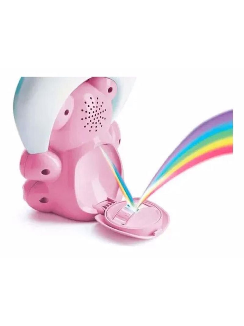 Luminária e projetor rainbow bear rosa - chicco
