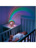 Luminária e projetor rainbow bear rosa - chicco