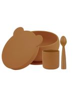 Kit de alimentação silicone blw set1 woody brown - minikoioi
