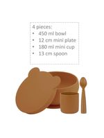 Kit de alimentação silicone blw set1 woody brown - minikoioi