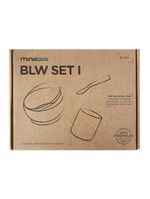 Kit de alimentação silicone blw set1 woody brown - minikoioi