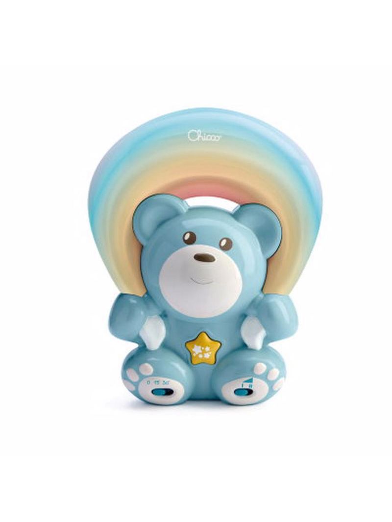 Luminária e projetor rainbow bear azul - chicco