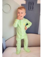 Macacão magnético gravidicas - menta com estampa sunshine - 6 meses