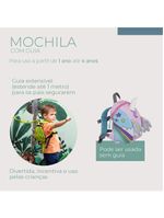 Mochila com guia unicórnio rosa - infanti