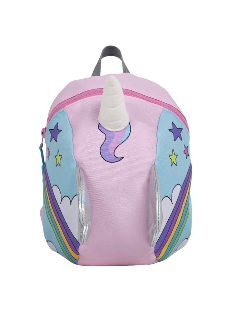Mochila com guia unicórnio rosa - infanti