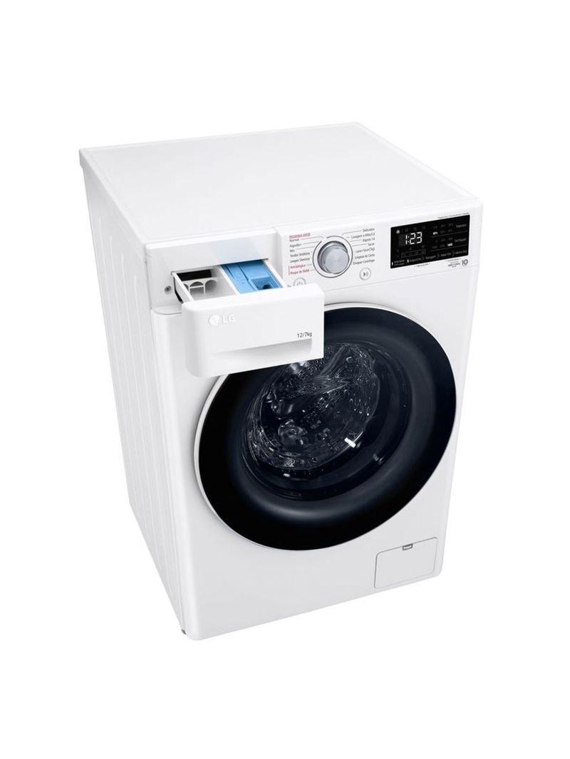 Lava e Seca Smart LG VC5 12kg Branca Com Inteligência Artificial AIDD CV3012WC5A 220V