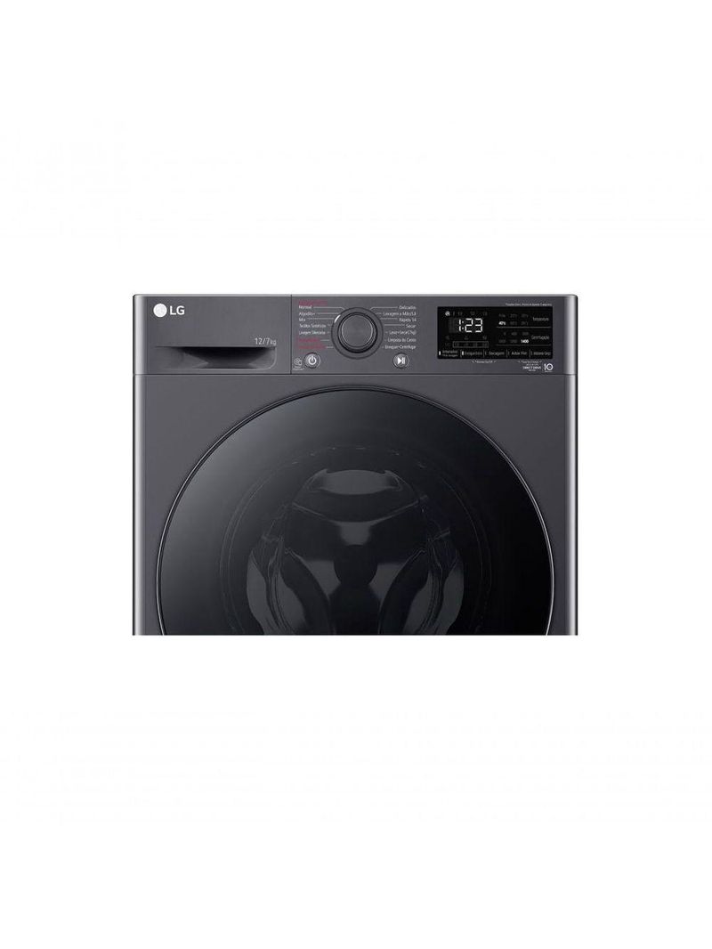 Lava e Seca Smart LG VC5 12kg Titanium Com Inteligência Artificial AIDD CV3012MC5A 220V