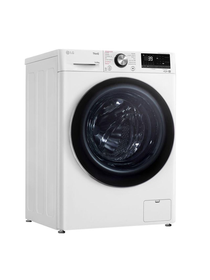 Lava e Seca Smart LG VC2 14kg Branca com Inteligência Artificial AIDD Wi-fi Google Assistente ThinQ CV9014WC2A 220V