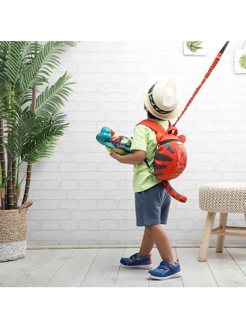 Mochila com guia tigre laranja - infanti