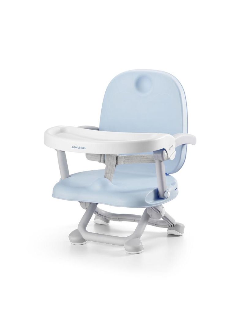 Cadeira de alimentação para bebê multikids até 15kg elevatória azul - bb107