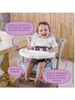 Cadeira de alimentação para bebê multikids até 15kg elevatória azul - bb107