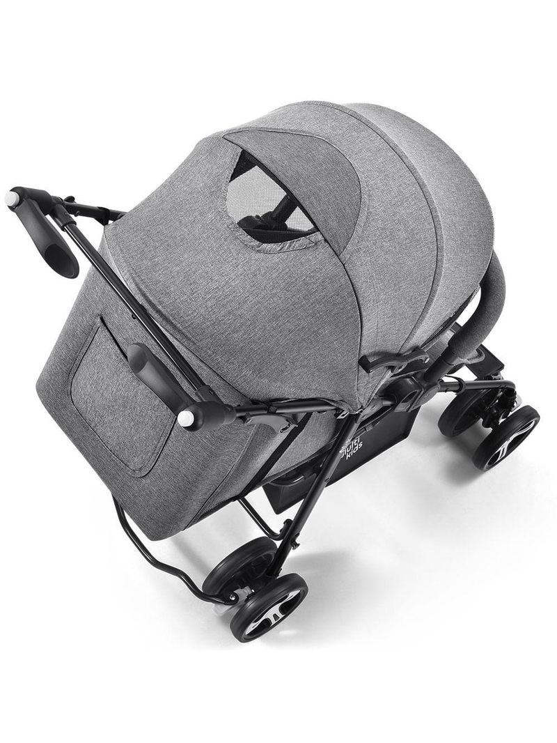 Carrinho passeio flick 0-15kgs preto com cinza multikids baby - bb445