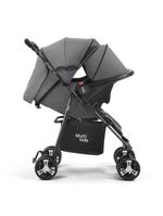 Carrinho passeio flick 0-15kgs preto com cinza multikids baby - bb445