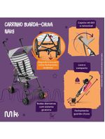 Carrinho guarda-chuva 6m-15 kgs multikids navy rosa - bb493