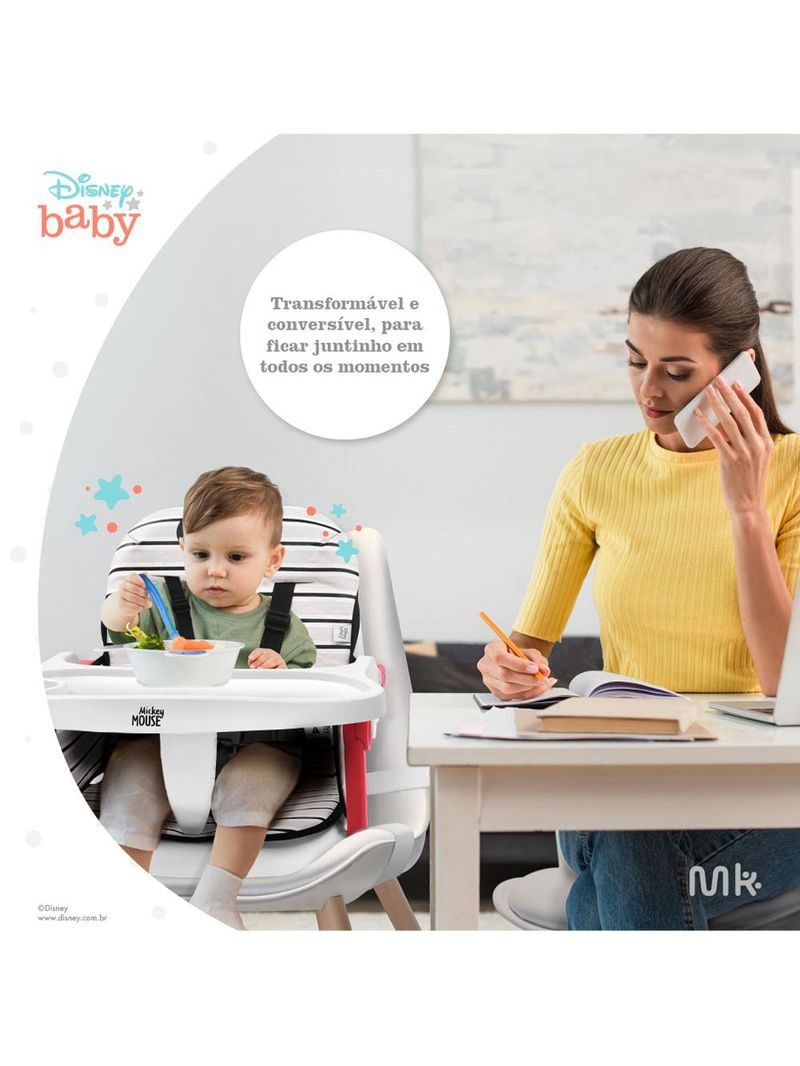 Cadeira de alimentação minnie ginger 6m-25kg multikids baby - bb447