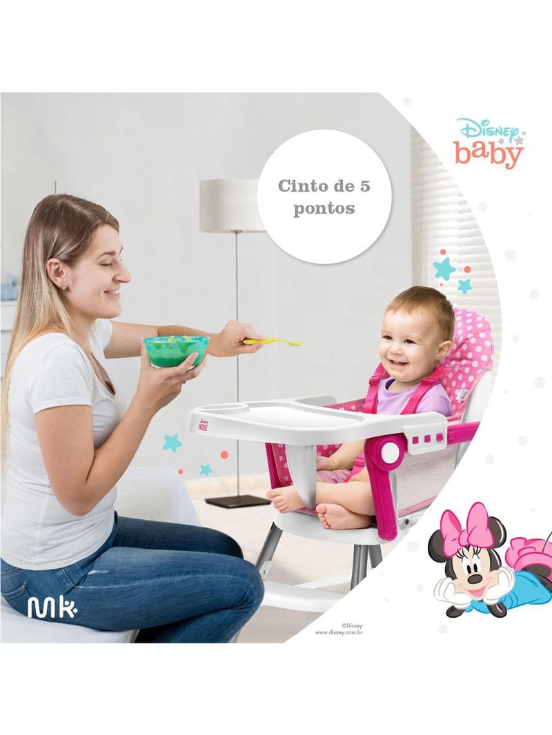 Cadeira de alimentação minnie ginger 6m-25kg multikids baby - bb447