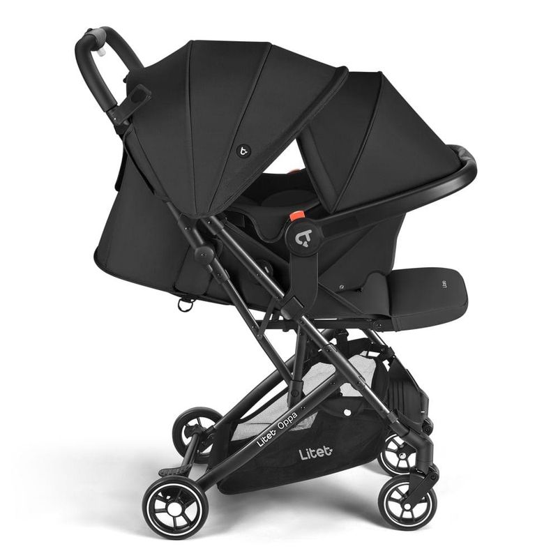 Carrinho compacto 0-15 kg oppa preto litet - bb463