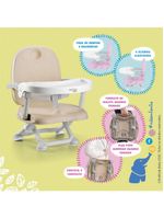 Cadeira de alimentação para bebê multikids 6m-15kg portátil rosa - bb108